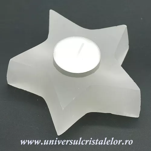 Suport lumanare selenit stea