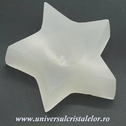 Suport lumanare selenit stea