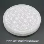 Selenit suport floarea vietii 15 cm Selenit suport floarea vietii 15 cm