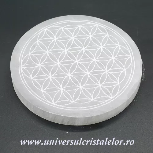 Selenit suport floarea vietii 15 cm Selenit suport floarea vietii 15 cm