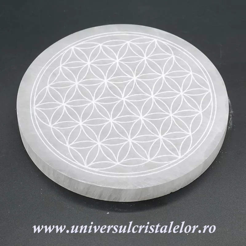 Selenit suport floarea vietii 15 cm Selenit suport floarea vietii 15 cm