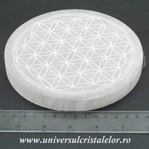 Selenit suport floarea vietii 15 cm Selenit suport floarea vietii 15 cm