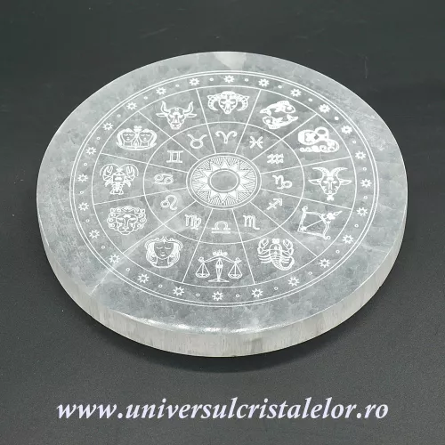 Selenit suport zodiac 15 cm Selenit suport zodiac 15 cm
