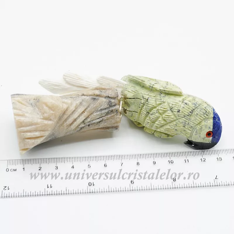 Figurina serpentin papagal m1