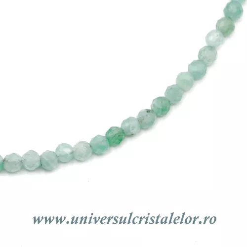 Bratara smarald rotund fatetat - 2 mm Bratara smarald rotund fatetat - 2 mm