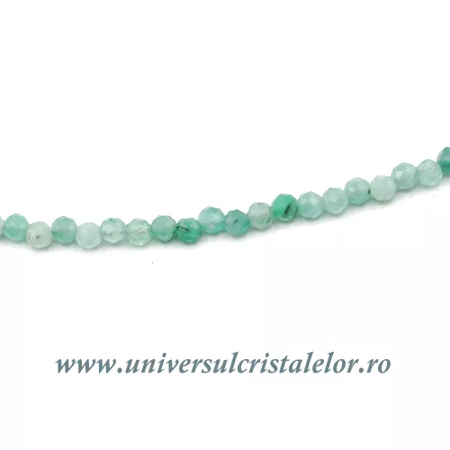 Colier smarald rotund fatetat - 2 mm Colier smarald rotund fatetat - 2 mm