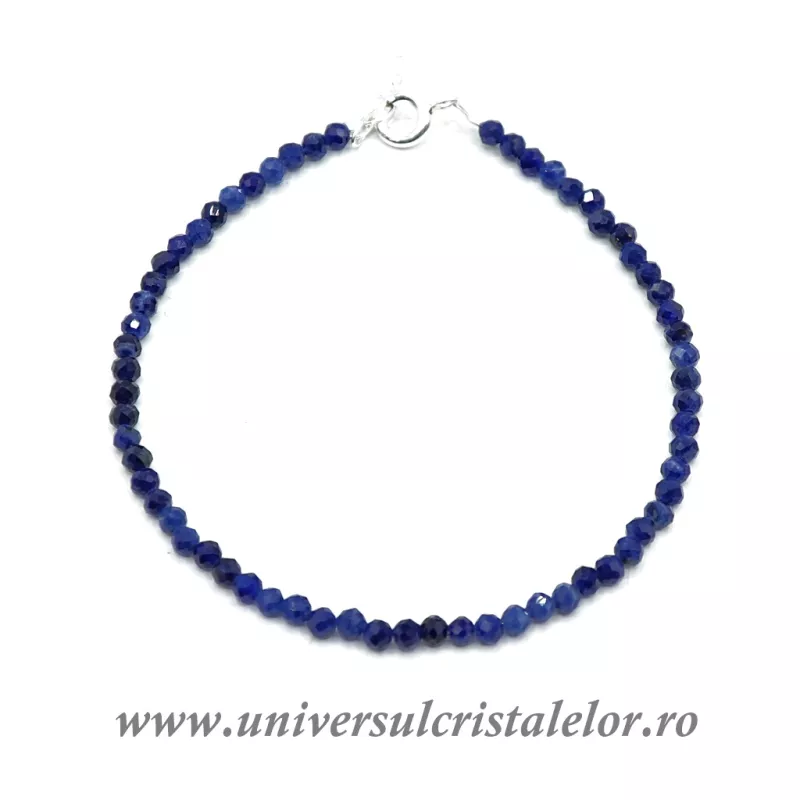 Bratara sodalit rotund fatetat 3 mm