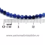 Bratara sodalit rotund fatetat 3 mm