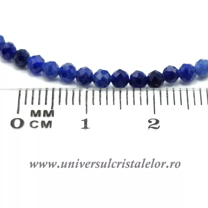 Bratara sodalit rotund fatetat 3 mm