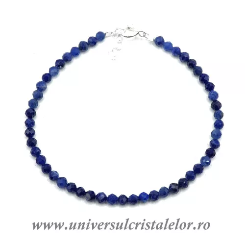 Bratara sodalit rotund fatetat 3,4 mm