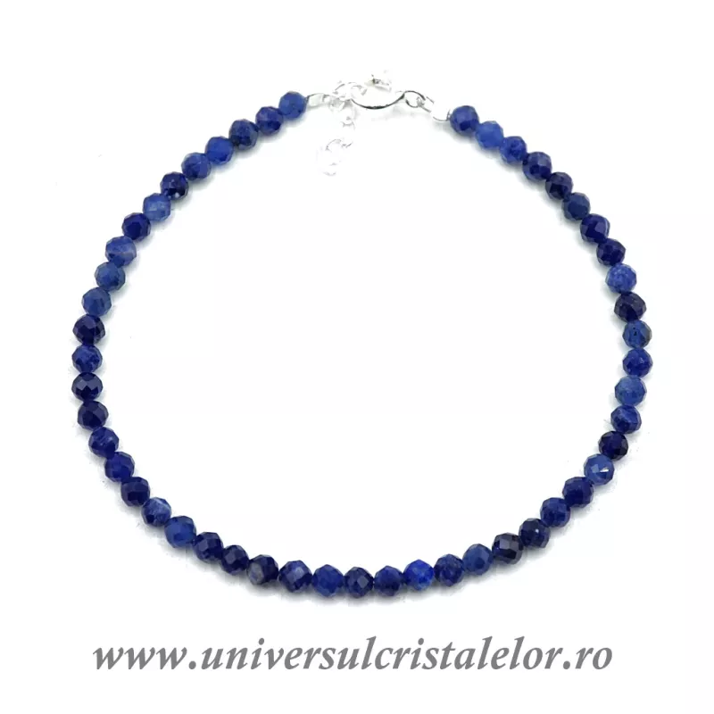Bratara sodalit rotund fatetat 3,4 mm