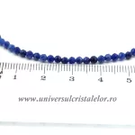 Colier sodalit rotund fatetat 3 mm