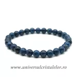 Bratara spinel albastru rotund pe elastic - 6 mm