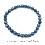 Bratara spinel albastru rotund pe elastic - 6 mm