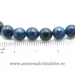 Bratara spinel albastru rotund pe elastic - 6 mm