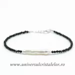 Bratara spinel rotund fatetat cu perle - 2,3 mm