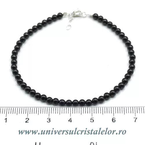 Bratara spinel rotund fatetat - 3,4 mm Bratara spinel rotund fatetat - 3,4 mm