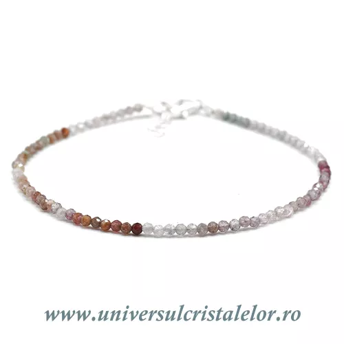 Bratara spinel multicolor rotund fatetat - 2,2 mm Bratara spinel multicolor rotund fatetat - 2,2 mm