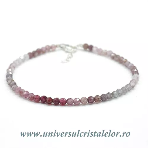 Bratara spinel multicolor rotund fatetat - 3 mm Bratara spinel multicolor rotund fatetat - 3 mm