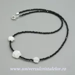 Colier spinel cu sidef trandafir Colier spinel cu sidef trandafir