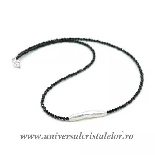 Colier spinel cu perle 