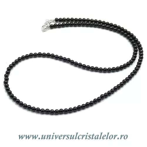 Colier spinel rotund slefuit - 3,4 mm Colier spinel rotund slefuit - 3,4 mm