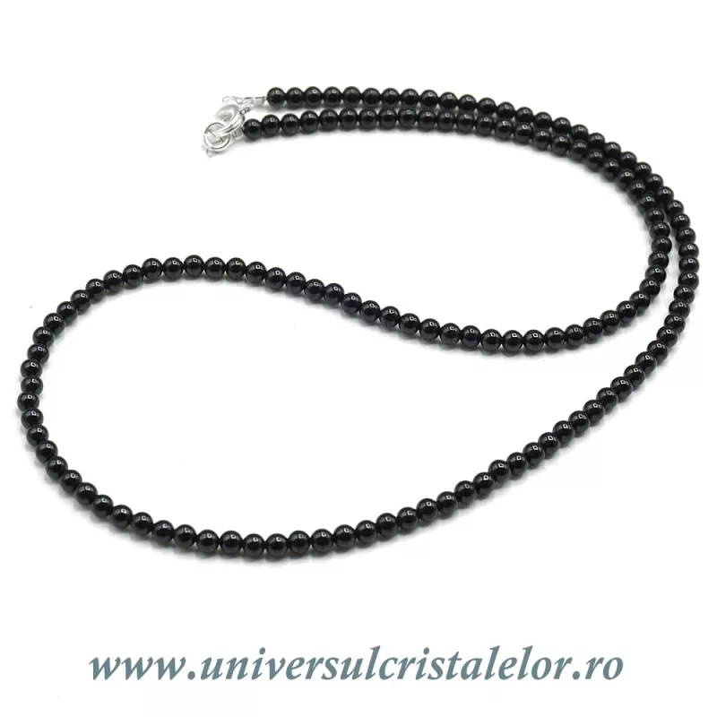 Colier spinel rotund slefuit - 3,4 mm Colier spinel rotund slefuit - 3,4 mm
