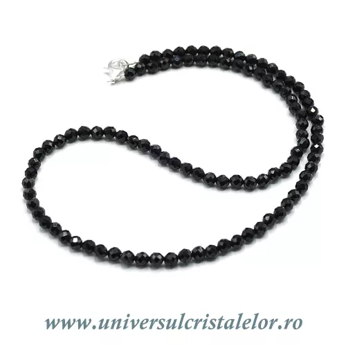 Colier spinel rotund fatetat - 4,4 mm Colier spinel rotund fatetat - 4,4 mm