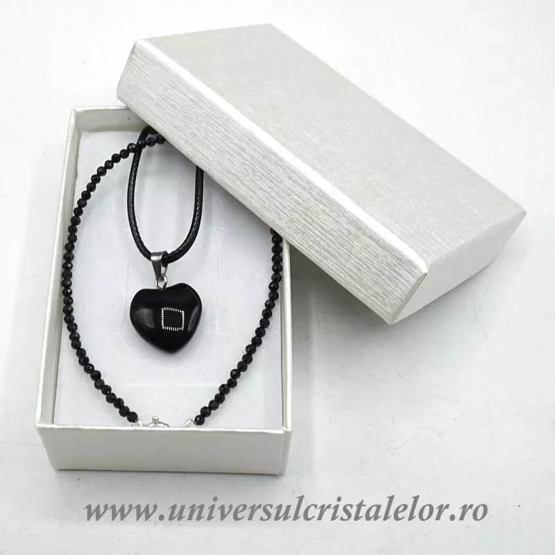 Set spinel si obsidian negru Set spinel si obsidian negru