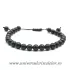 Bratara shungit rotund 6 mm - snur reglabil m2