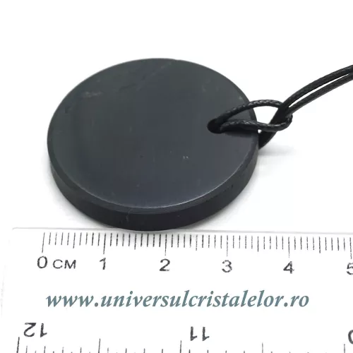Pandantiv shungit rotund 3,5 cm Pandantiv shungit rotund 3,5 cm