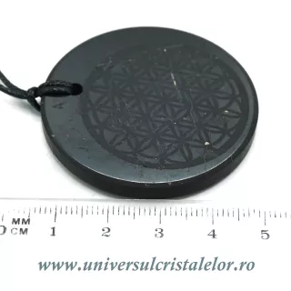 Pandantiv shungit floarea vietii