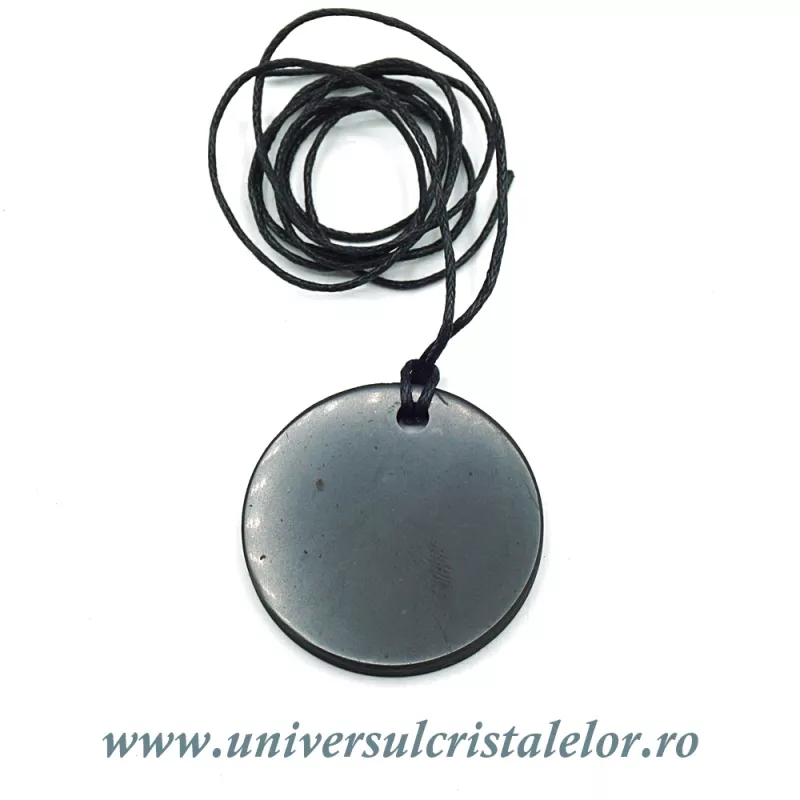 Pandantiv shungit rotund 4 cm