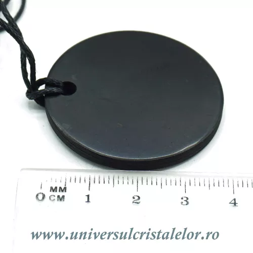 Pandantiv shungit rotund 4 cm