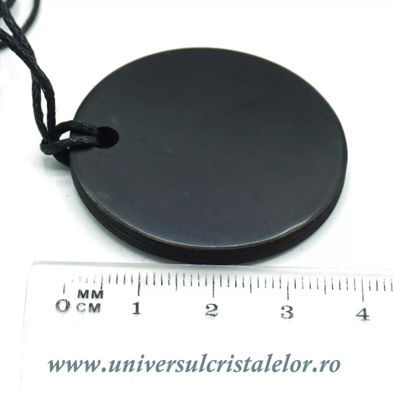 Pandantiv shungit rotund 4 cm