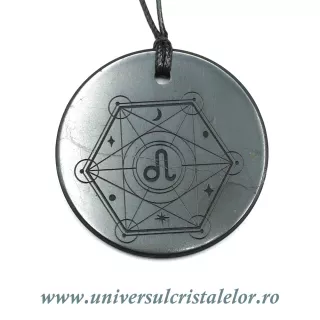 Pandantiv shungit zodia Leu