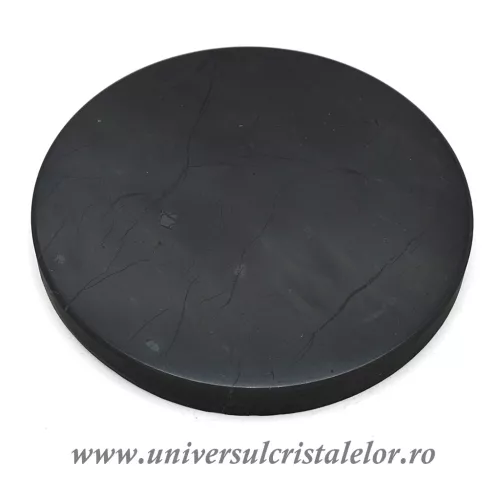 Shungit placa rotunda 10 cm Shungit placa rotunda 10 cm