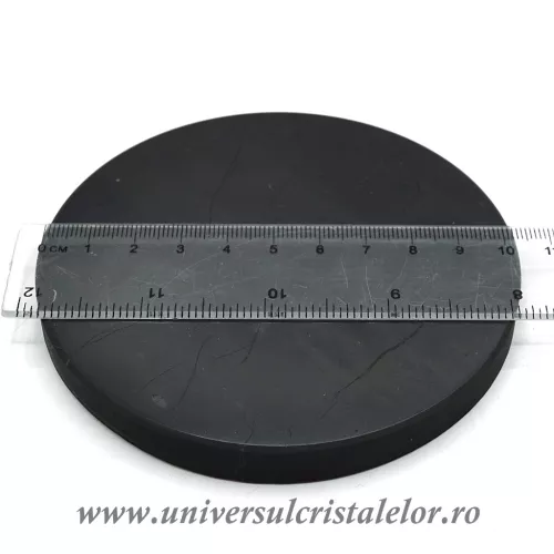 Shungit placa rotunda 10 cm Shungit placa rotunda 10 cm