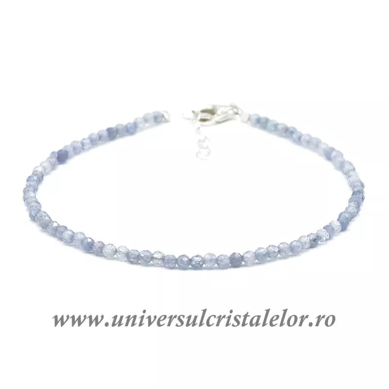 Bratara tanzanit rotund fatetat - 2,5 mm