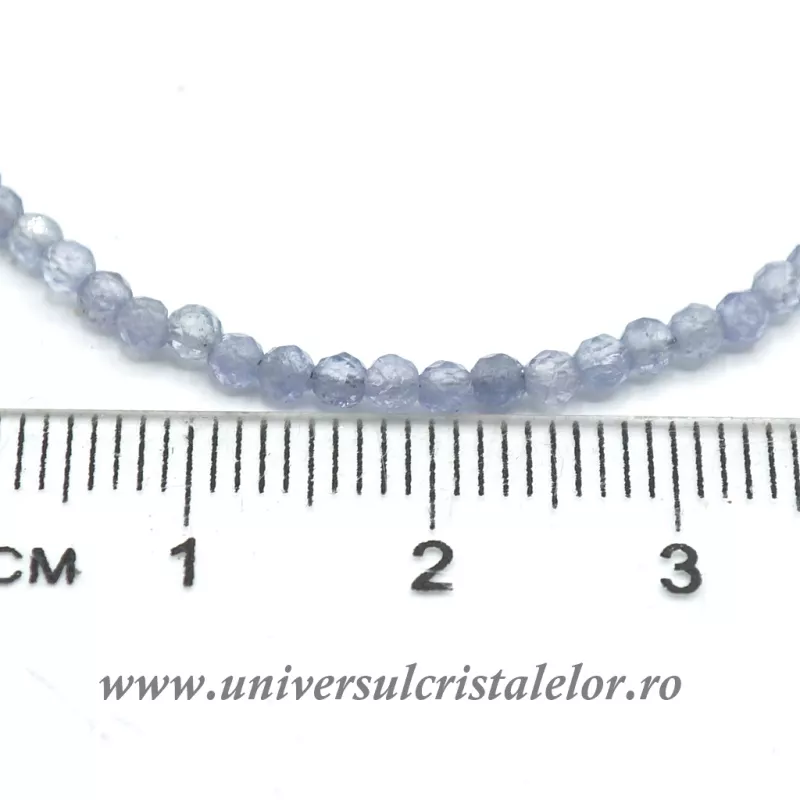 Bratara tanzanit rotund fatetat - 2,5 mm