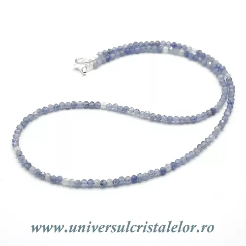 Colier tanzanit rotund fatetat - 3,1mm Colier tanzanit rotund fatetat - 3,1mm