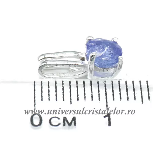 Pandantiv tanzanit rotund fatetat 5mm Pandantiv tanzanit rotund fatetat 5mm