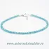 Bratara topaz albastru rotund fatetat - 2mm