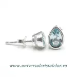 Cercei topaz lacrima fatetat - 7 / 9 mm Cercei topaz lacrima fatetat - 7 / 9 mm