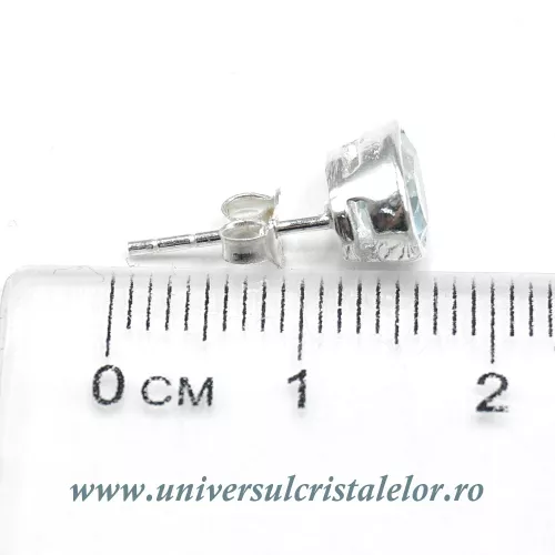 Cercei topaz lacrima fatetat - 7 / 9 mm Cercei topaz lacrima fatetat - 7 / 9 mm