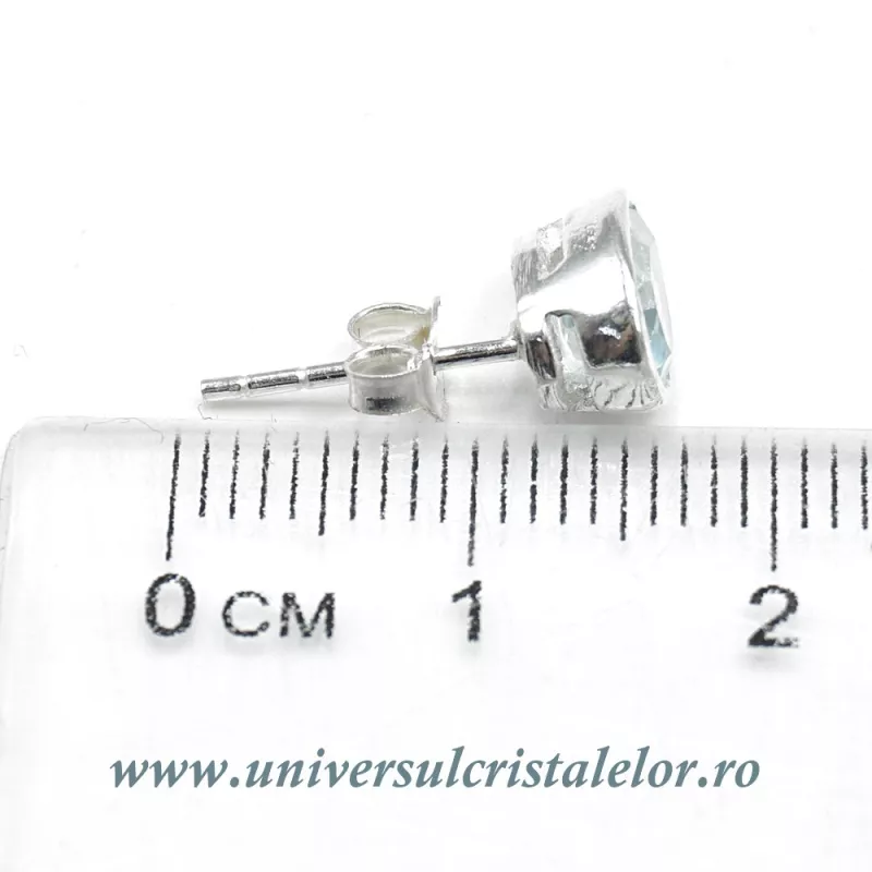 Cercei topaz lacrima fatetat - 7 / 9 mm Cercei topaz lacrima fatetat - 7 / 9 mm