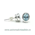 Cercei topaz fatetat oval - 7 / 9 mm Cercei topaz fatetat oval - 7 / 9 mm
