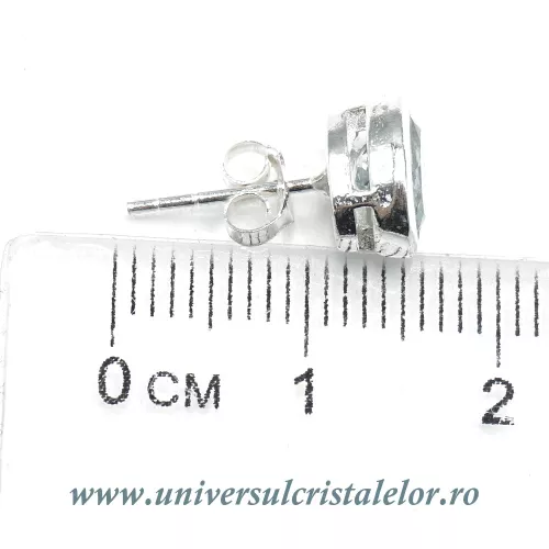 Cercei topaz oval fatetat - 7 / 9 mm Cercei topaz oval fatetat - 7 / 9 mm