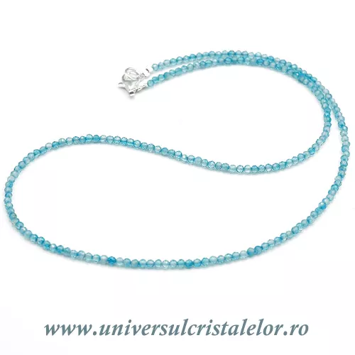 Colier topaz albastru rotund fatetat - 1.9mm Colier topaz albastru rotund fatetat - 1.9mm