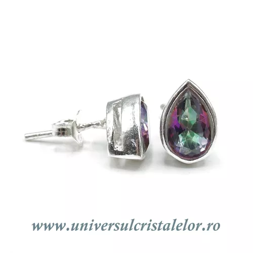 Cercei topaz mistic lacrima fatetat - 6,5/9mm Cercei topaz mistic lacrima fatetat - 6,5/9mm
